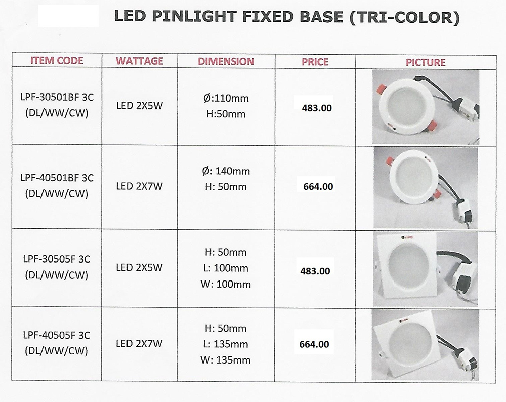 Pin Light Led Tri Color Lightscience LUMSENSE